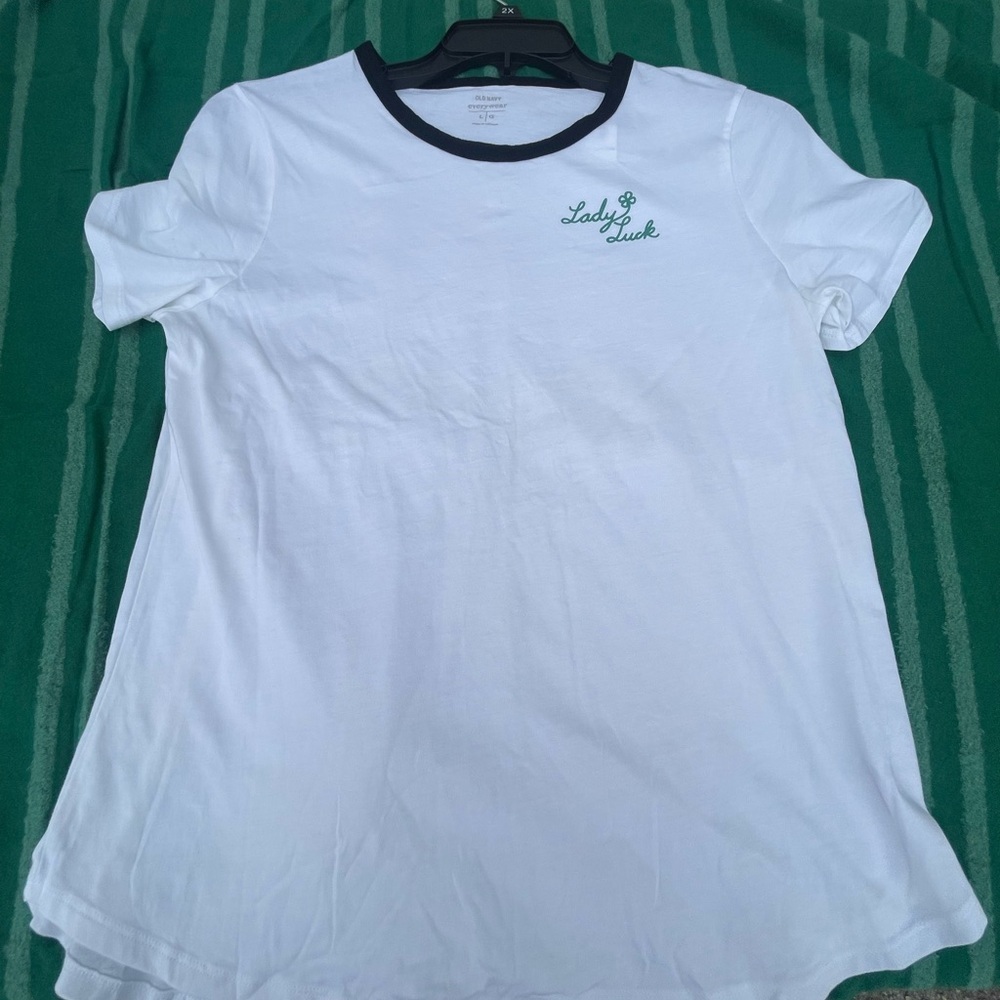 NWT Old Navy - White T-Shirt with Black Trim